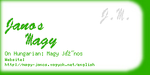 janos magy business card